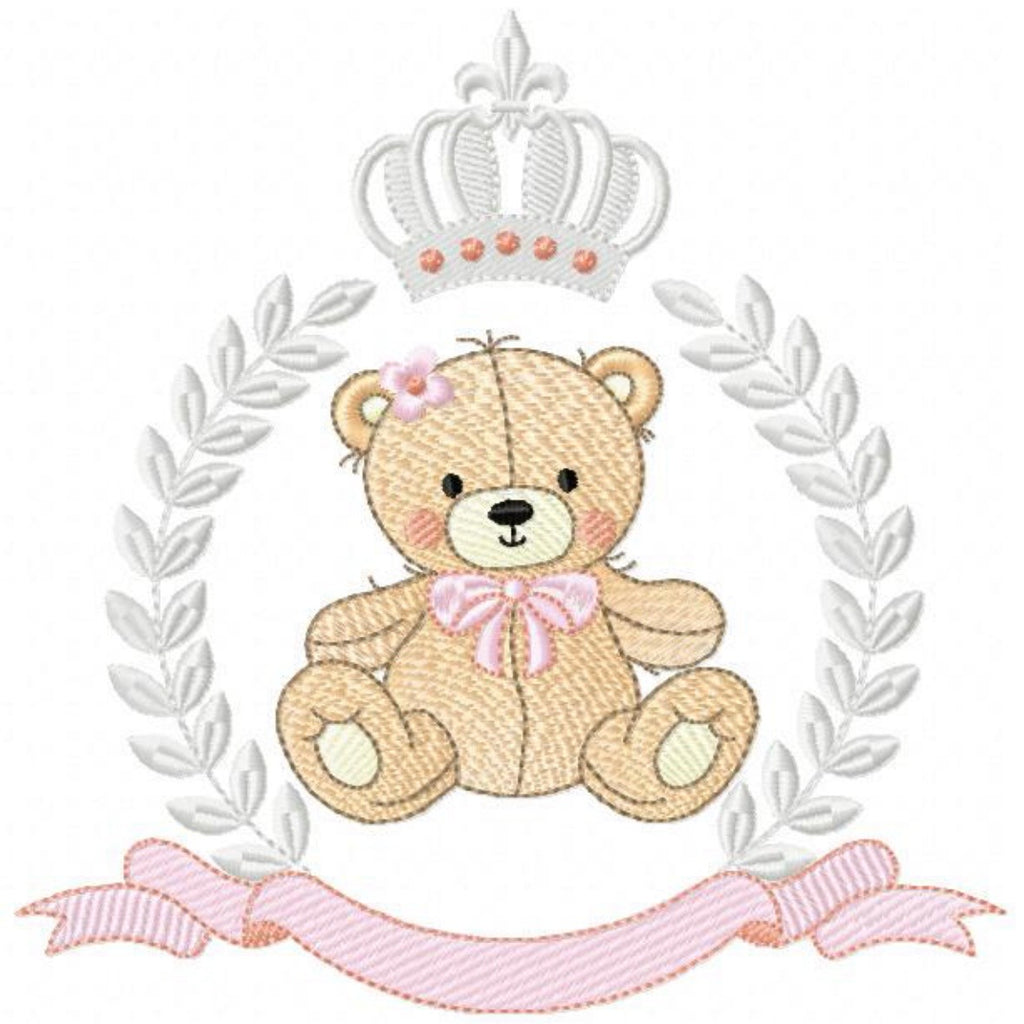 Floral Wreath Embroidered Babygrow