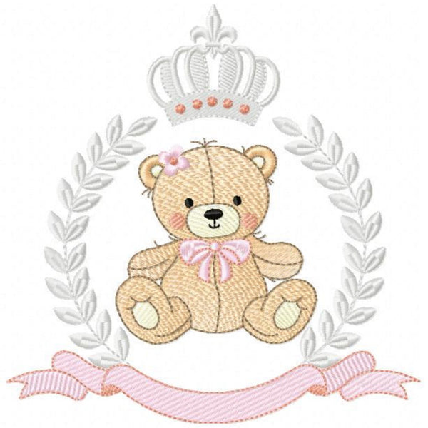 Floral Wreath Embroidered Babygrow