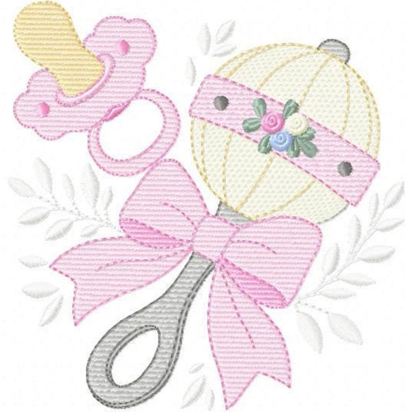 Ballerina Embroidered Babygrow